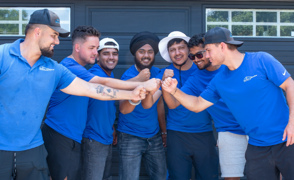 Full ClearView team fist-bump